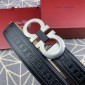 Replica Silver Ferragamo buckle belt ASS02085