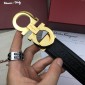 Replica Shiny Ferragamo Gold buckle belt ASS02189