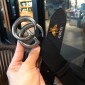 Replica Gucci Black leather Double G Silver belt ASS02423