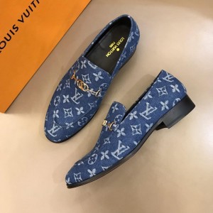 Louis Vuitton Montaigne Cowboy Loafers With Golden Buckle MS02802