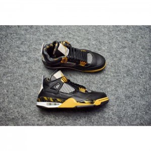 High Quality Air Jordan 4 "Wings" Black/Gold Medal White Sneakers 6D90F4390884