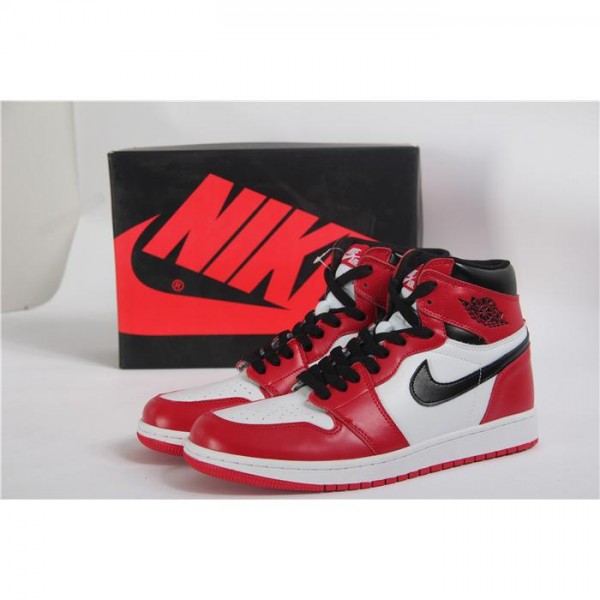 High Quality Air Jordan 1 White/Black-Red Retro Box Men Sneaker On Sale F670AF4DCE93