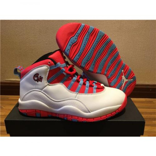 Replica High Quality Air Jordan 10 Retro X Chicago Flag 2016 Bright Crimson Men Sneakers A6C214502608