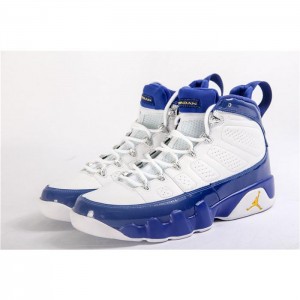 Air Jordan 9 Kobe Bryant Sneaker In White And Concord-Tour Yellow Color 4B82B89FFE74