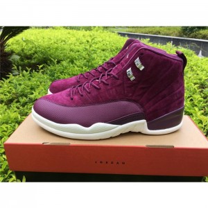 Air Jordan 12 Bordeaux Suede Purple Sneakers 6CABFC1C9D27