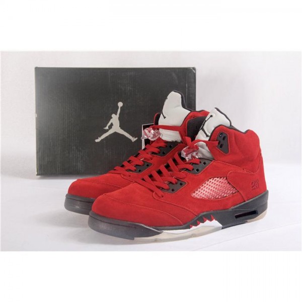 Air Jordan 5 Raging Bull Red Suede Men Sneakers A19DAF7F8D06