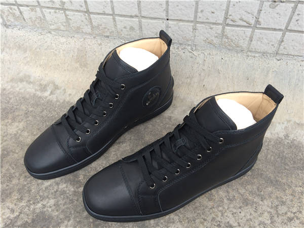 Limited Version Christian Louboutin Louis Mens Flat Black Sneaker